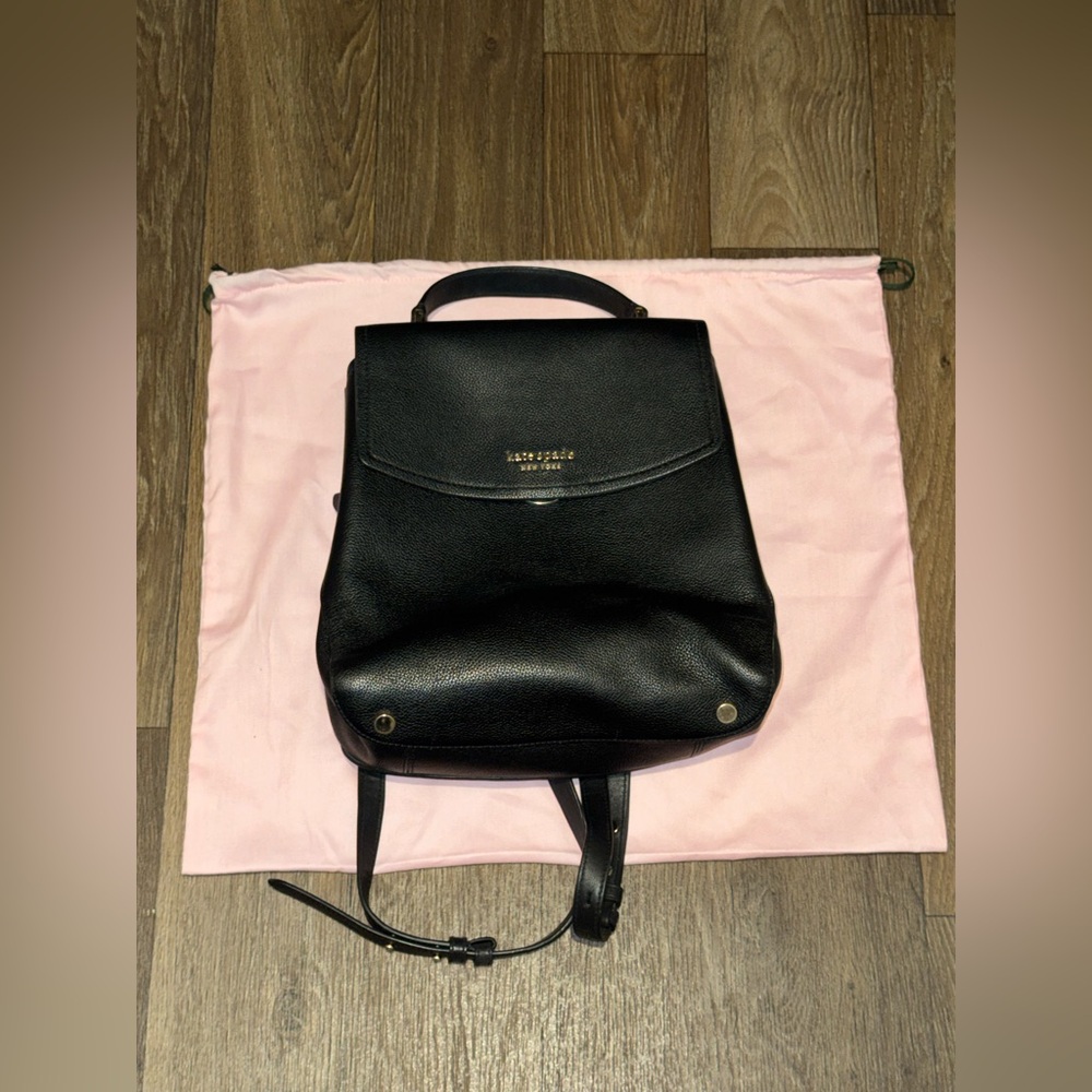Kate Spade New York Black Backpack with Dust Bag